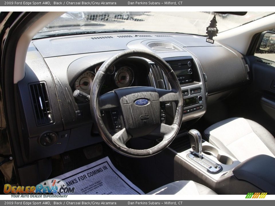 2009 Ford Edge Sport AWD Black / Charcoal Black/Grey Alcantara Photo #10