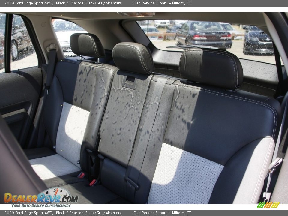 2009 Ford Edge Sport AWD Black / Charcoal Black/Grey Alcantara Photo #13