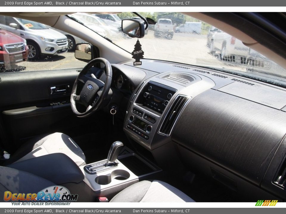 2009 Ford Edge Sport AWD Black / Charcoal Black/Grey Alcantara Photo #16