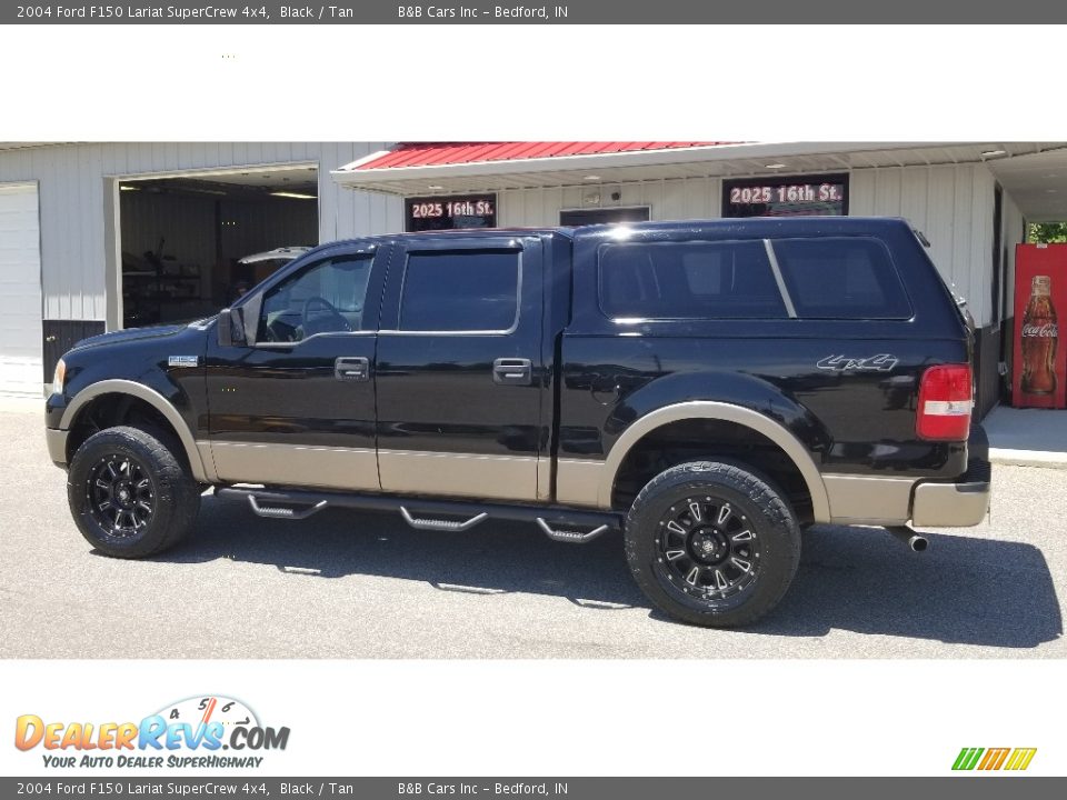 2004 Ford F150 Lariat SuperCrew 4x4 Black / Tan Photo #22