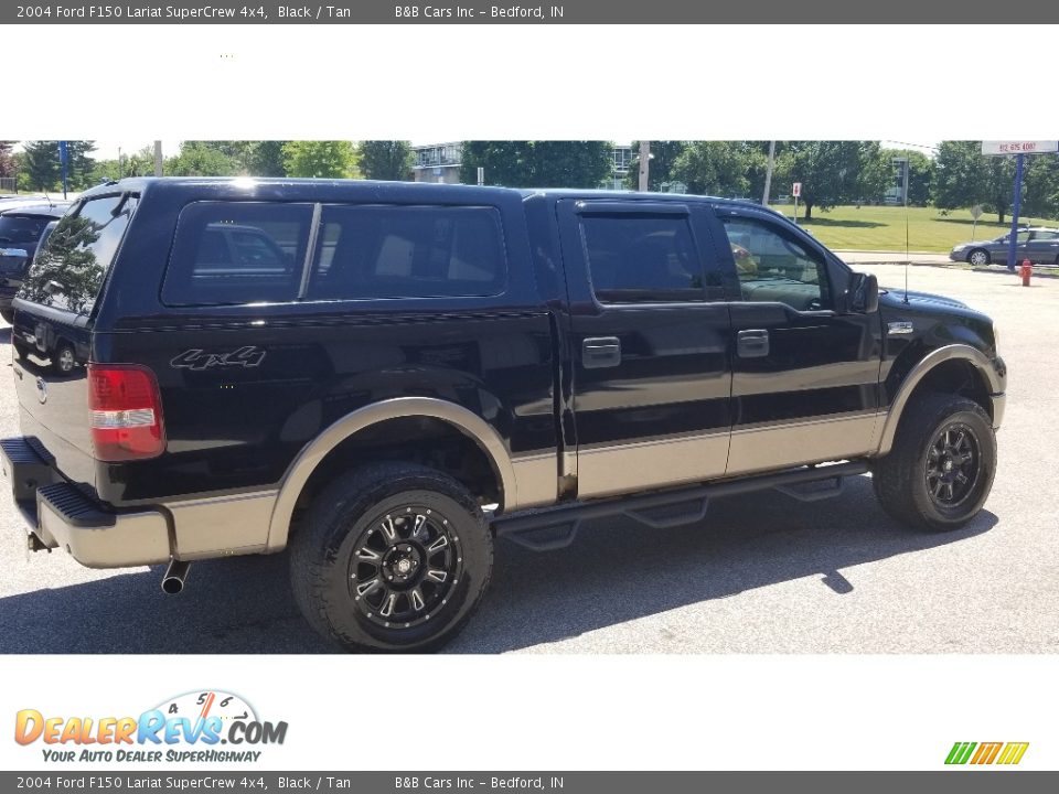 2004 Ford F150 Lariat SuperCrew 4x4 Black / Tan Photo #26