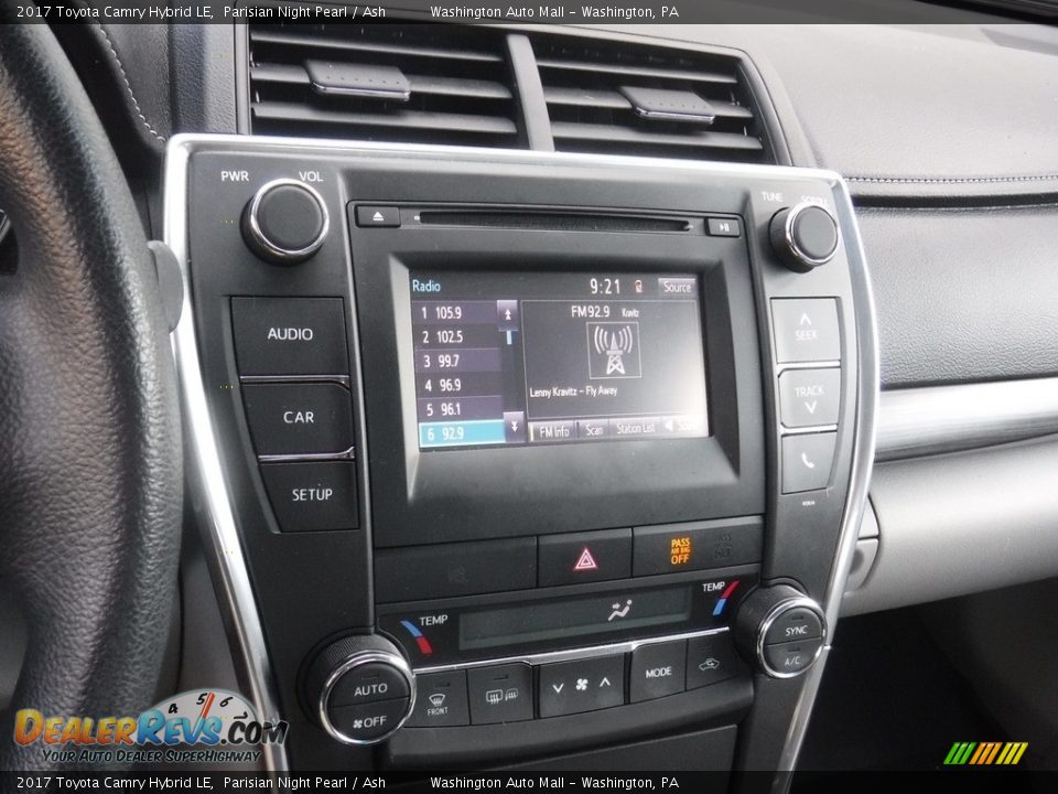 2017 Toyota Camry Hybrid LE Parisian Night Pearl / Ash Photo #3