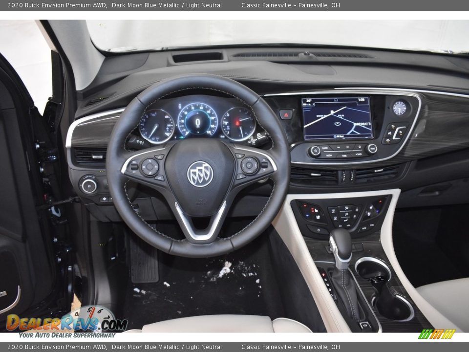 2020 Buick Envision Premium AWD Dark Moon Blue Metallic / Light Neutral Photo #9