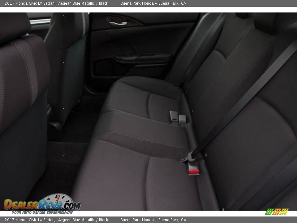 2017 Honda Civic LX Sedan Aegean Blue Metallic / Black Photo #4