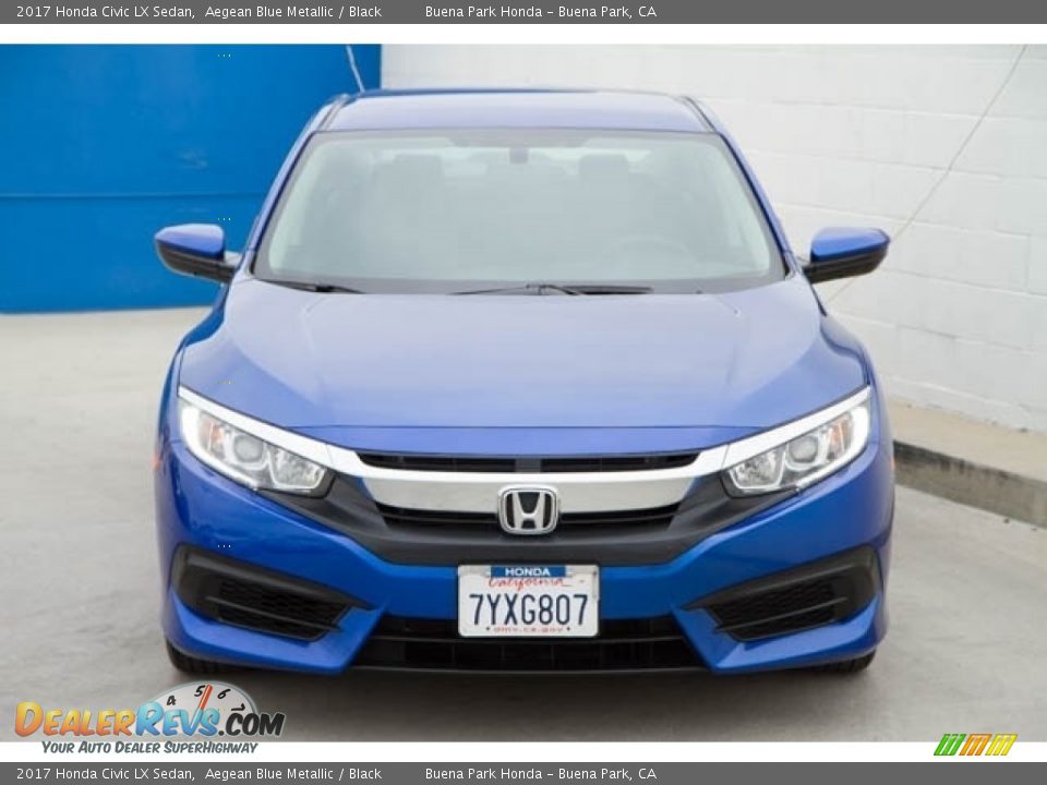2017 Honda Civic LX Sedan Aegean Blue Metallic / Black Photo #7