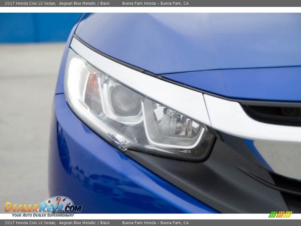 2017 Honda Civic LX Sedan Aegean Blue Metallic / Black Photo #8