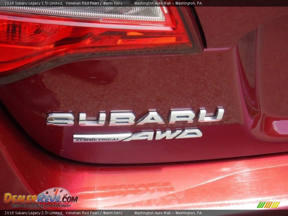 2016 Subaru Legacy 2.5i Limited Venetian Red Pearl / Warm Ivory Photo #9