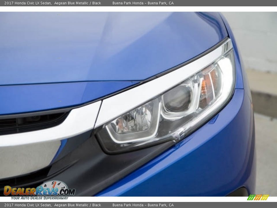 2017 Honda Civic LX Sedan Aegean Blue Metallic / Black Photo #9