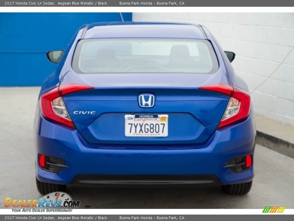 2017 Honda Civic LX Sedan Aegean Blue Metallic / Black Photo #11