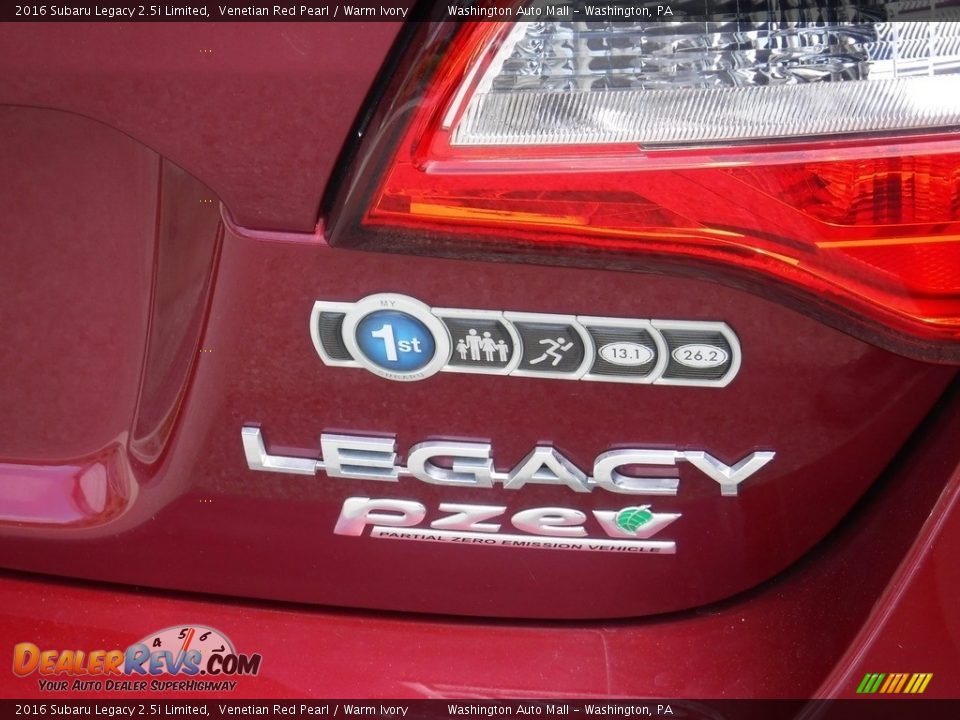 2016 Subaru Legacy 2.5i Limited Venetian Red Pearl / Warm Ivory Photo #12