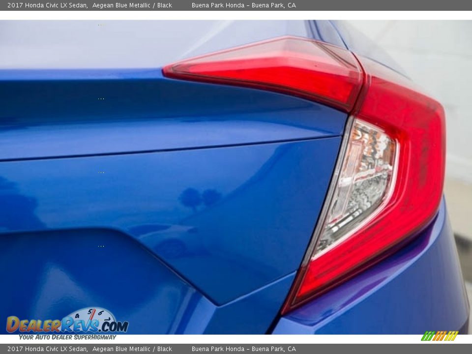 2017 Honda Civic LX Sedan Aegean Blue Metallic / Black Photo #13