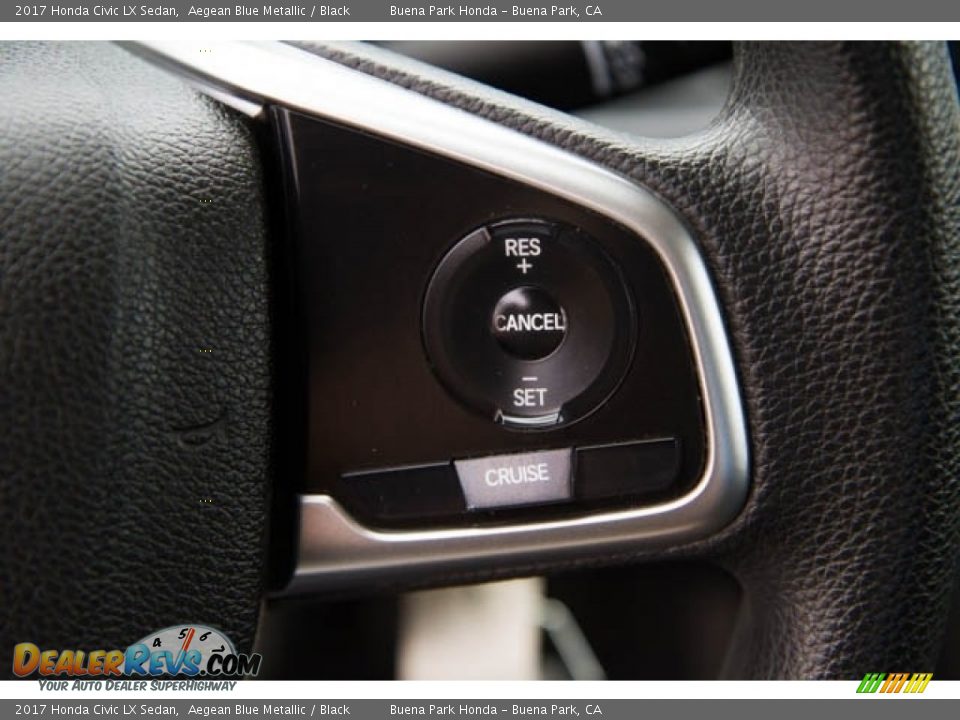 2017 Honda Civic LX Sedan Aegean Blue Metallic / Black Photo #17