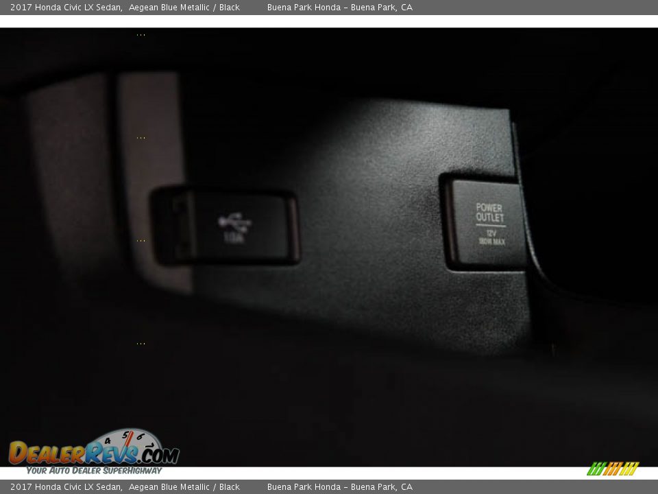 2017 Honda Civic LX Sedan Aegean Blue Metallic / Black Photo #18