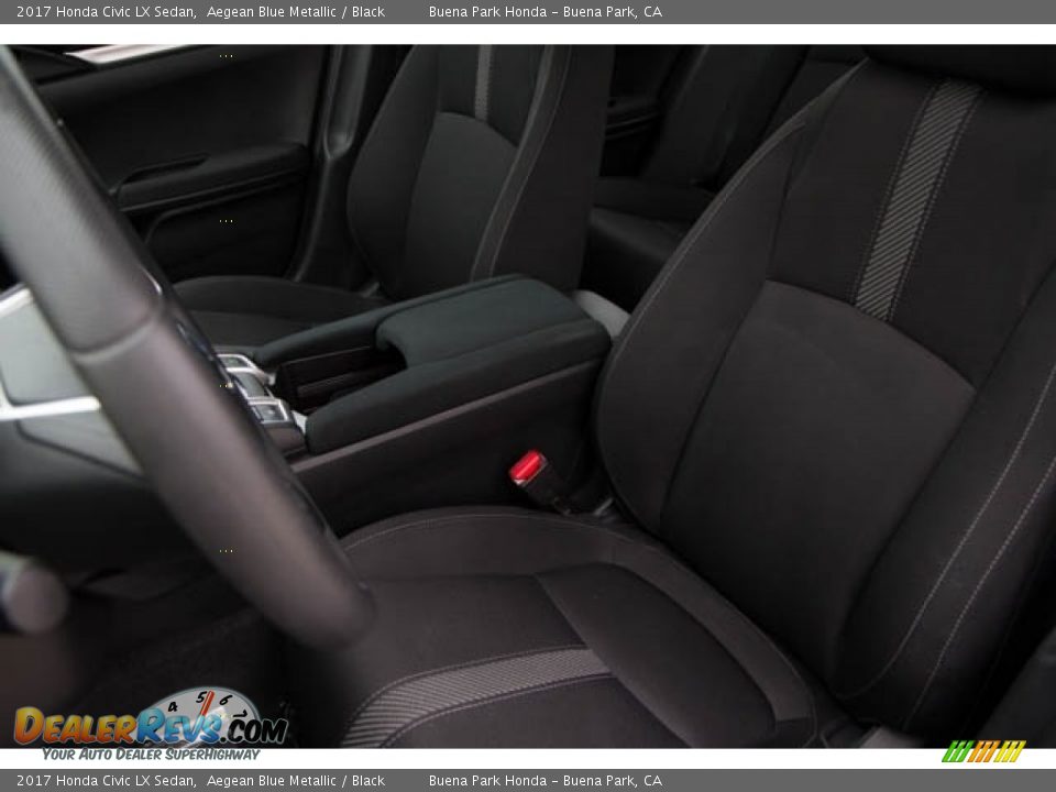 2017 Honda Civic LX Sedan Aegean Blue Metallic / Black Photo #19