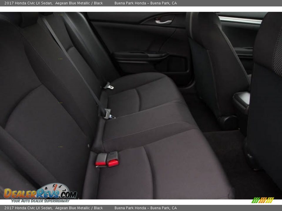 2017 Honda Civic LX Sedan Aegean Blue Metallic / Black Photo #22