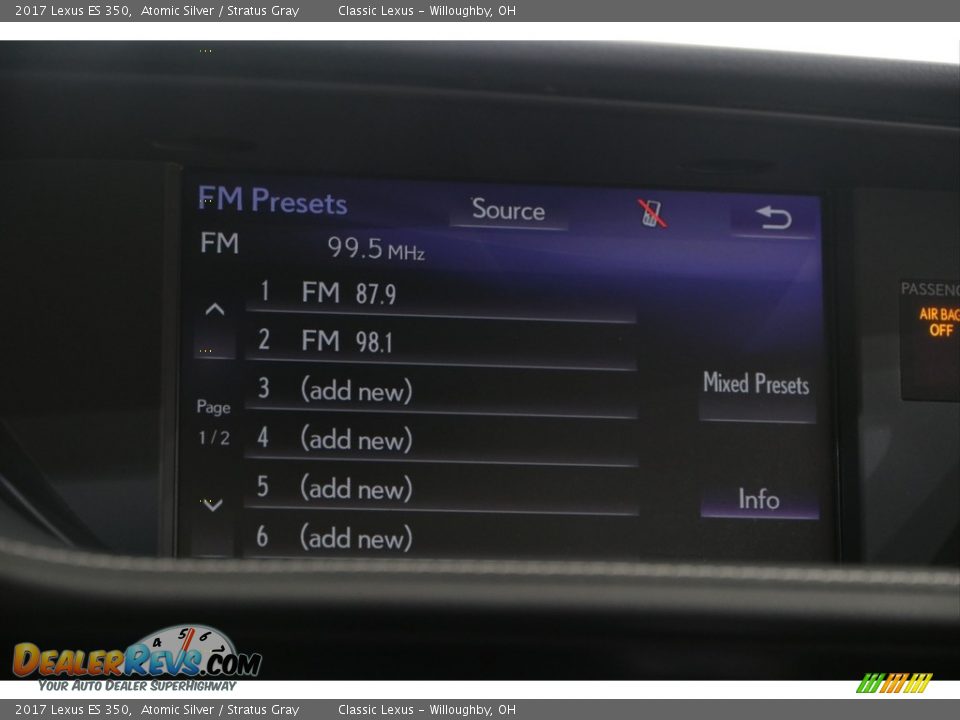 2017 Lexus ES 350 Atomic Silver / Stratus Gray Photo #11