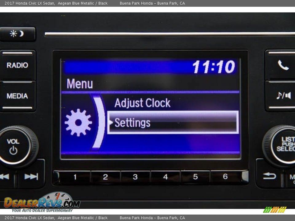 2017 Honda Civic LX Sedan Aegean Blue Metallic / Black Photo #26
