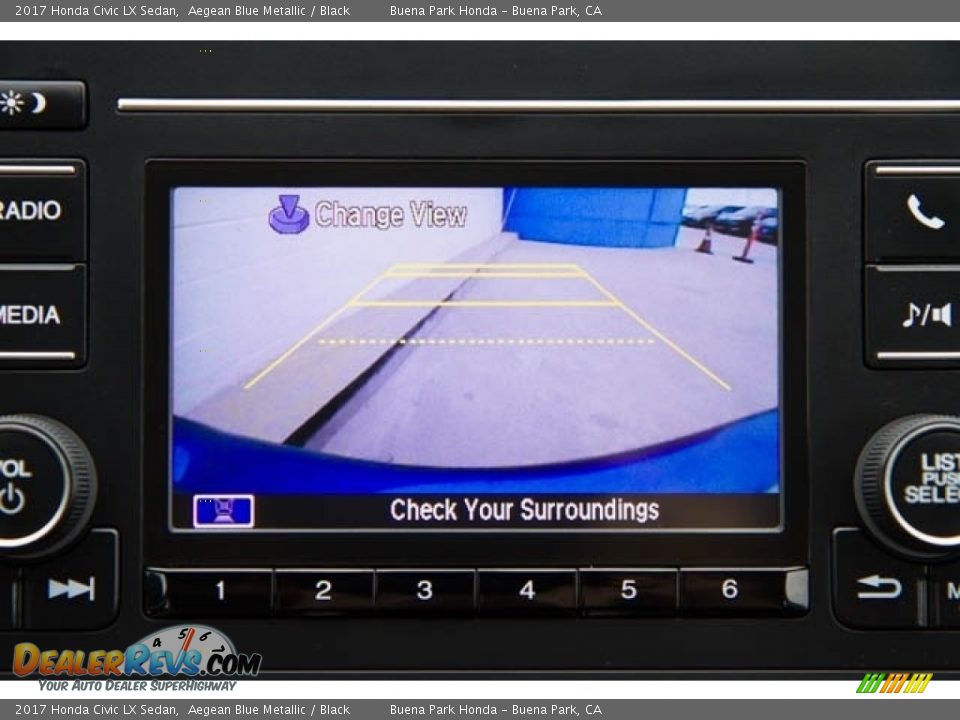 2017 Honda Civic LX Sedan Aegean Blue Metallic / Black Photo #27