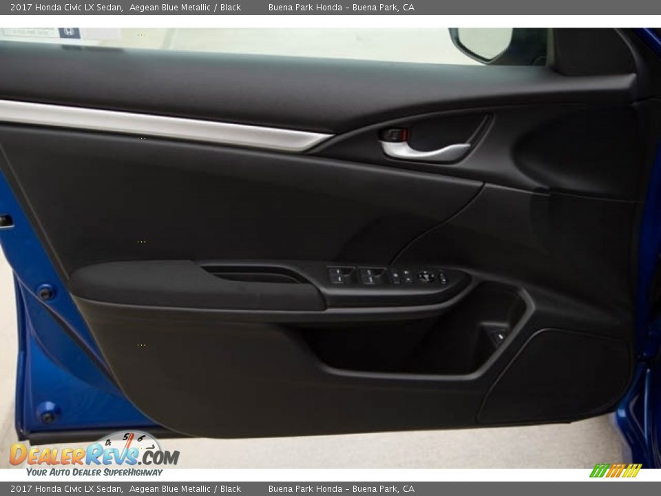 2017 Honda Civic LX Sedan Aegean Blue Metallic / Black Photo #29
