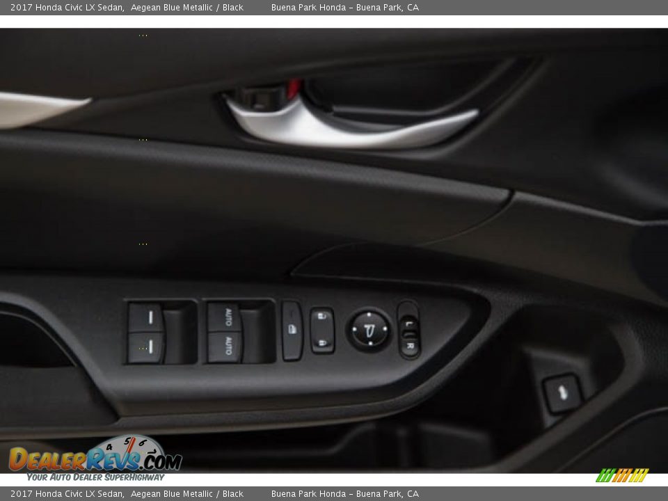 2017 Honda Civic LX Sedan Aegean Blue Metallic / Black Photo #30