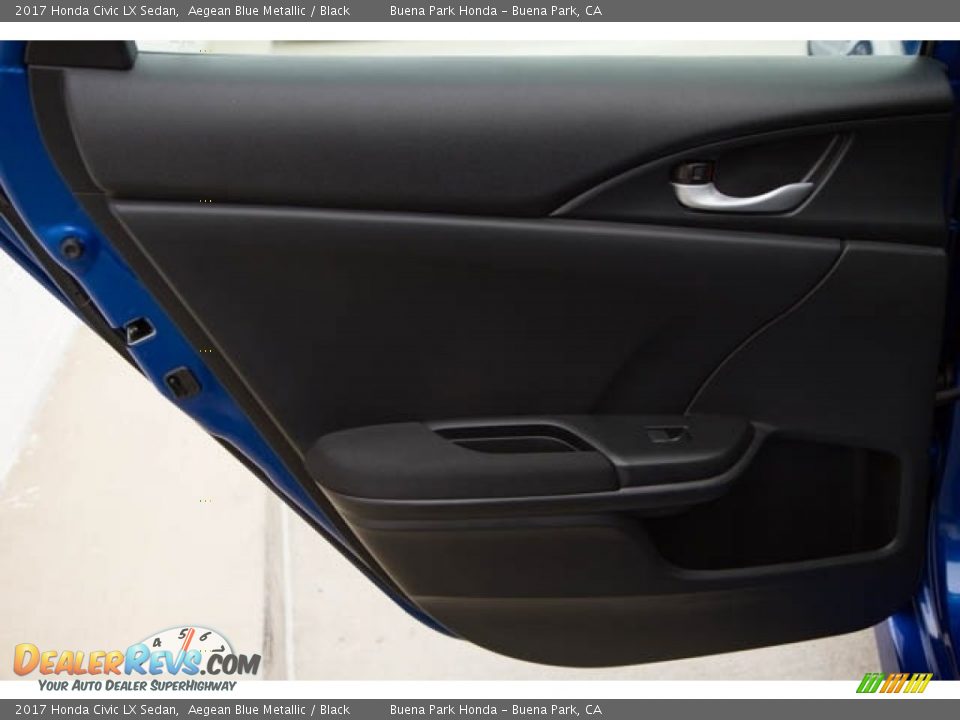 2017 Honda Civic LX Sedan Aegean Blue Metallic / Black Photo #31