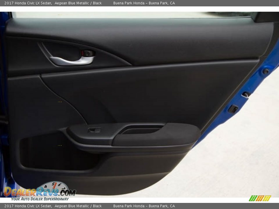 2017 Honda Civic LX Sedan Aegean Blue Metallic / Black Photo #32