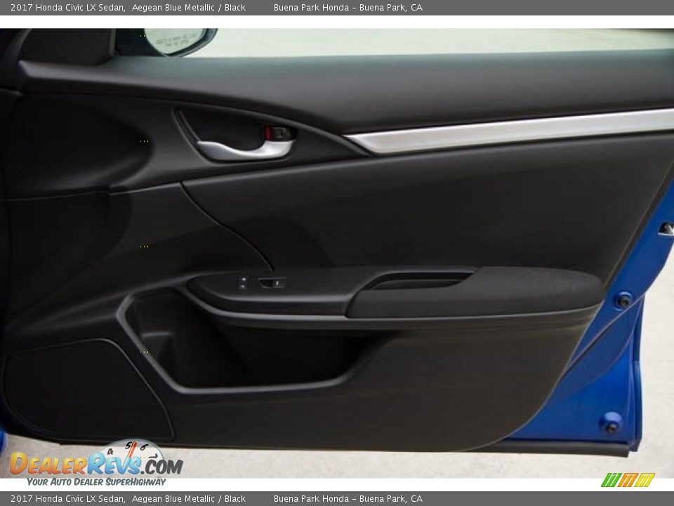 2017 Honda Civic LX Sedan Aegean Blue Metallic / Black Photo #33