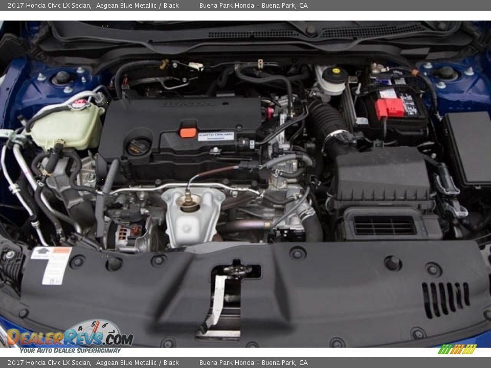 2017 Honda Civic LX Sedan Aegean Blue Metallic / Black Photo #34