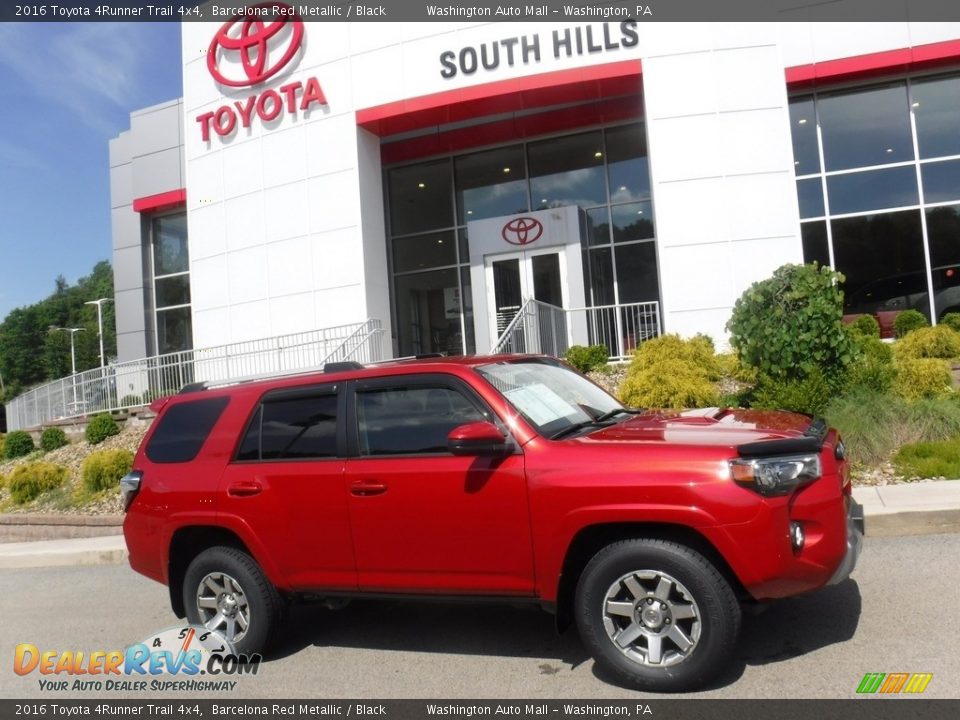 2016 Toyota 4Runner Trail 4x4 Barcelona Red Metallic / Black Photo #2