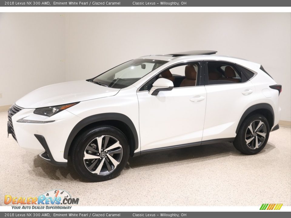 2018 Lexus NX 300 AWD Eminent White Pearl / Glazed Caramel Photo #3