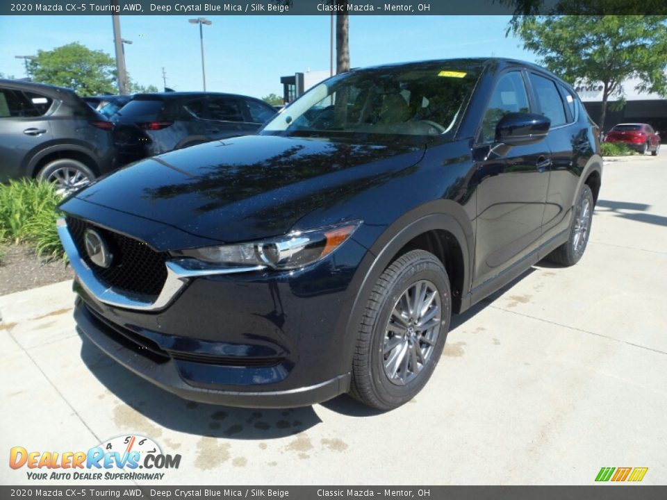 2020 Mazda CX-5 Touring AWD Deep Crystal Blue Mica / Silk Beige Photo #3