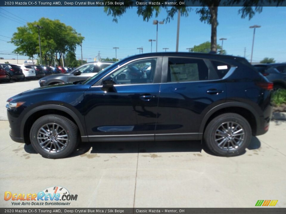 2020 Mazda CX-5 Touring AWD Deep Crystal Blue Mica / Silk Beige Photo #4