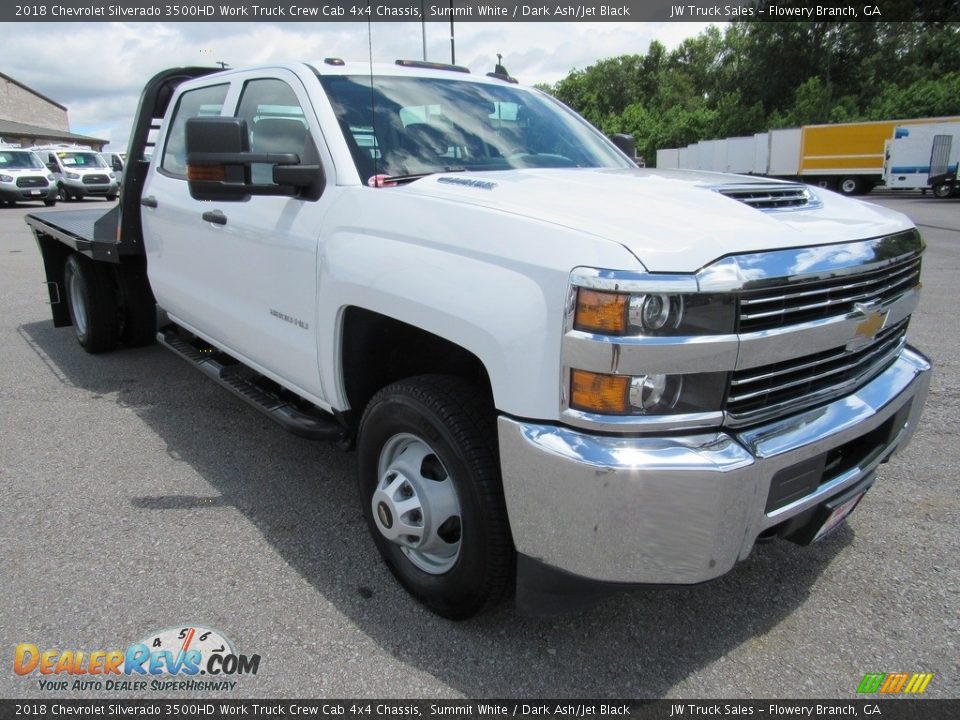 2018 Chevrolet Silverado 3500HD Work Truck Crew Cab 4x4 Chassis Summit White / Dark Ash/Jet Black Photo #5