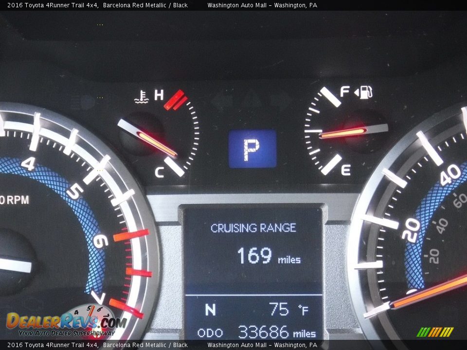 2016 Toyota 4Runner Trail 4x4 Barcelona Red Metallic / Black Photo #28