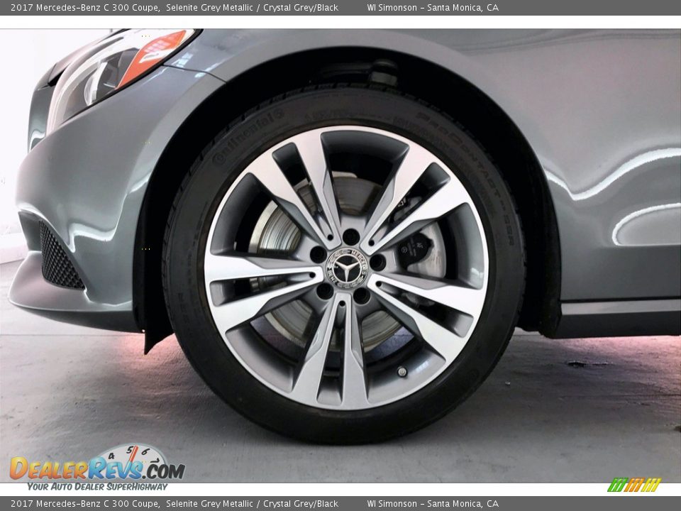 2017 Mercedes-Benz C 300 Coupe Selenite Grey Metallic / Crystal Grey/Black Photo #8