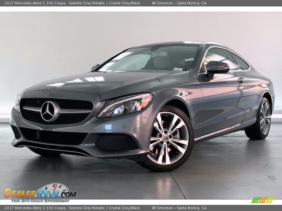 2017 Mercedes-Benz C 300 Coupe Selenite Grey Metallic / Crystal Grey/Black Photo #12