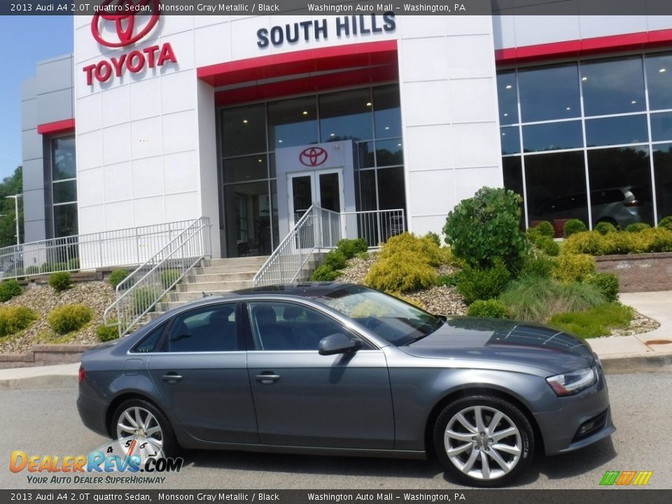 2013 Audi A4 2.0T quattro Sedan Monsoon Gray Metallic / Black Photo #2