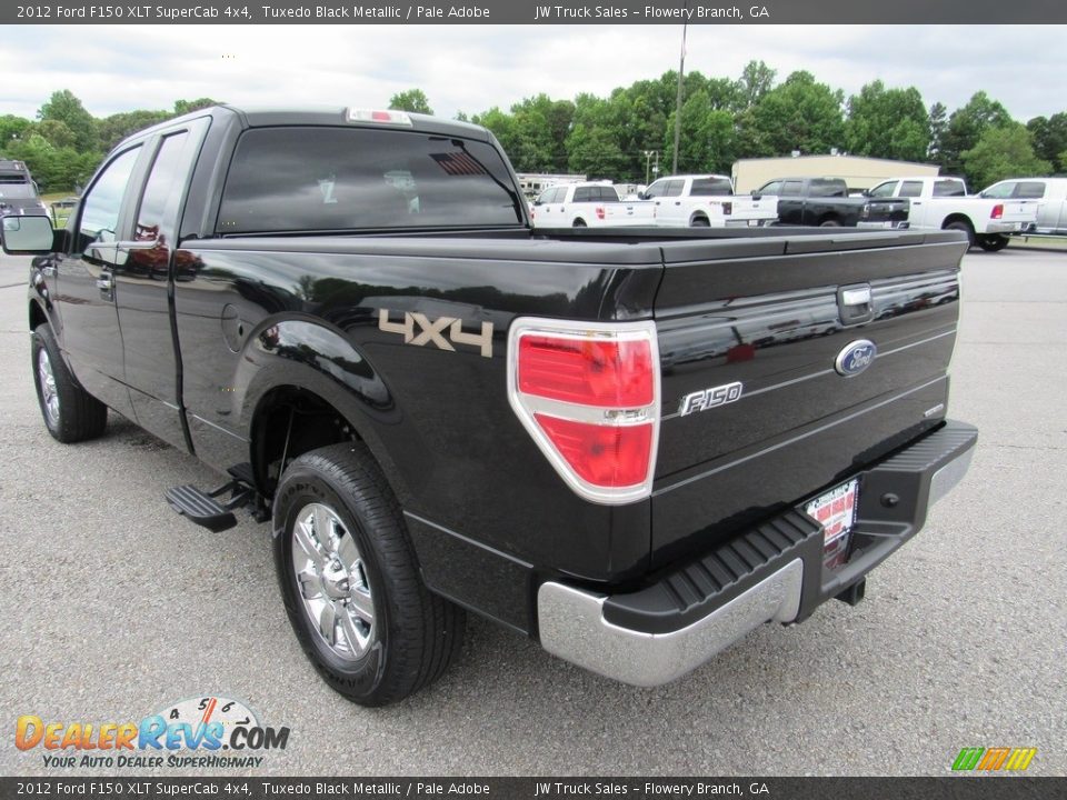 2012 Ford F150 XLT SuperCab 4x4 Tuxedo Black Metallic / Pale Adobe Photo #3