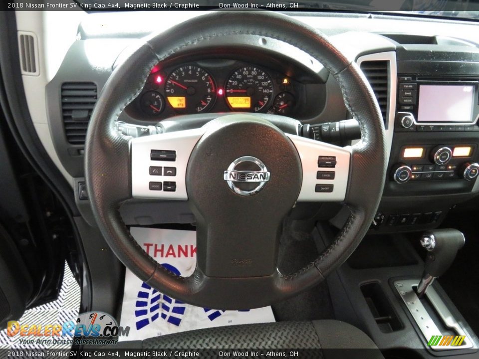 2018 Nissan Frontier SV King Cab 4x4 Magnetic Black / Graphite Photo #25