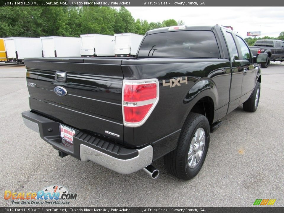 2012 Ford F150 XLT SuperCab 4x4 Tuxedo Black Metallic / Pale Adobe Photo #5