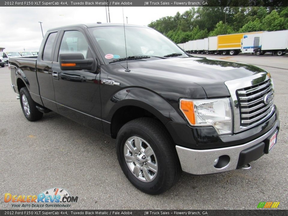 2012 Ford F150 XLT SuperCab 4x4 Tuxedo Black Metallic / Pale Adobe Photo #7