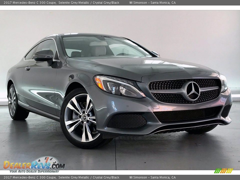 2017 Mercedes-Benz C 300 Coupe Selenite Grey Metallic / Crystal Grey/Black Photo #34