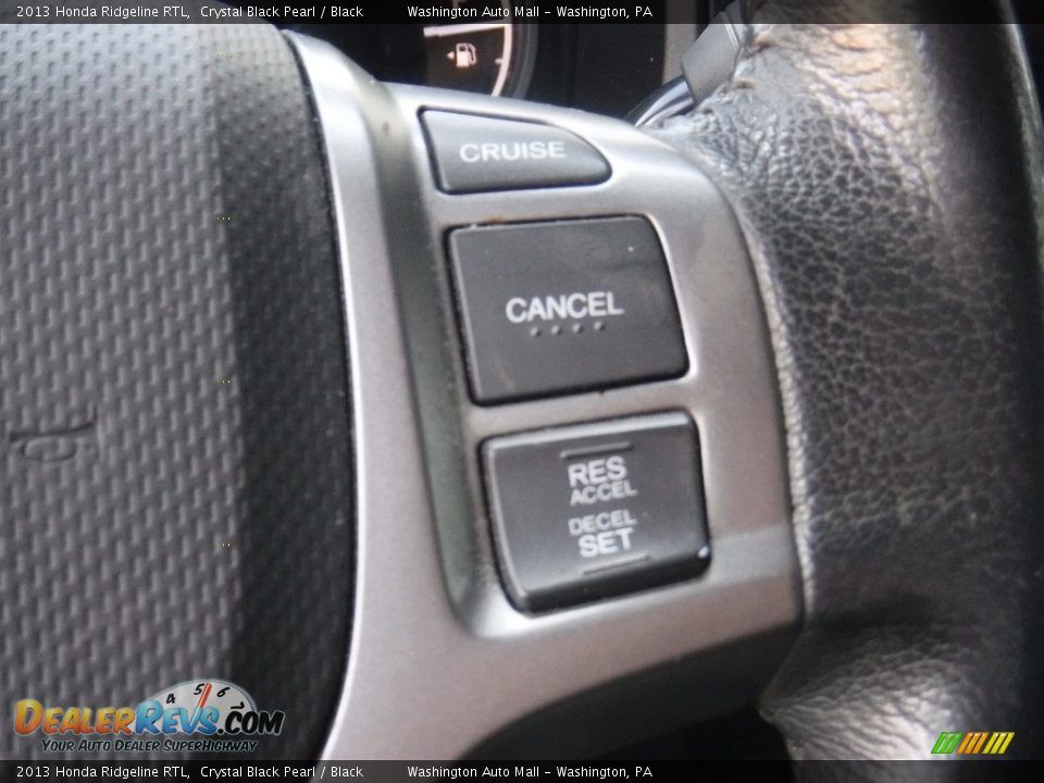 2013 Honda Ridgeline RTL Crystal Black Pearl / Black Photo #7