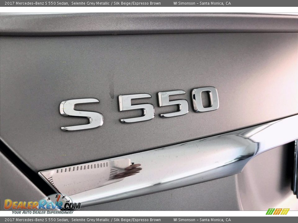 2017 Mercedes-Benz S 550 Sedan Selenite Grey Metallic / Silk Beige/Espresso Brown Photo #27