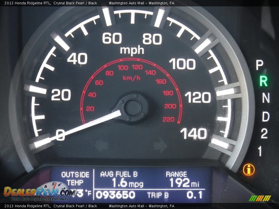 2013 Honda Ridgeline RTL Crystal Black Pearl / Black Photo #32