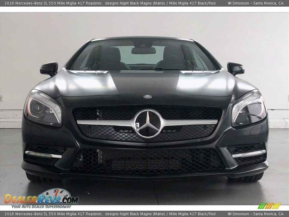 2016 Mercedes-Benz SL 550 Mille Miglia 417 Roadster designo Night Black Magno (Matte) / Mille Miglia 417 Black/Red Photo #2
