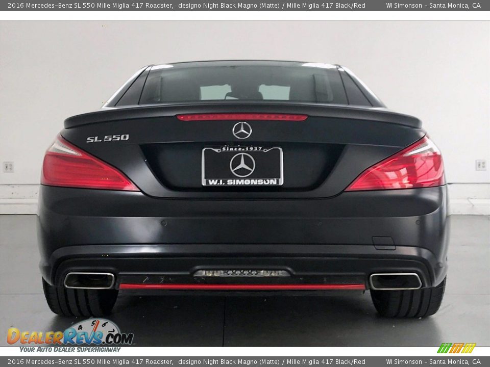 2016 Mercedes-Benz SL 550 Mille Miglia 417 Roadster designo Night Black Magno (Matte) / Mille Miglia 417 Black/Red Photo #3