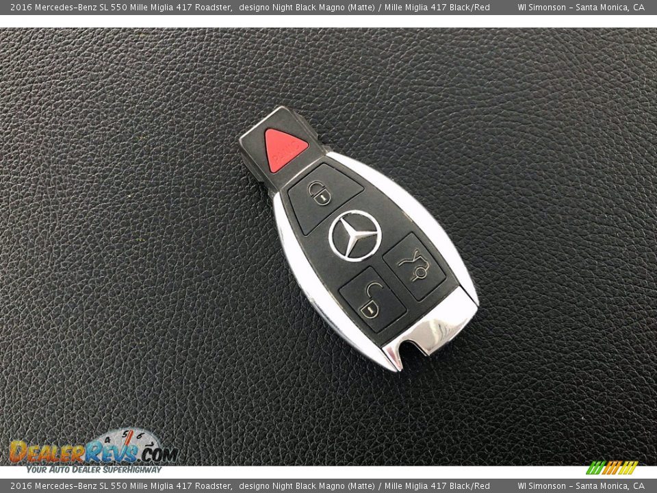 2016 Mercedes-Benz SL 550 Mille Miglia 417 Roadster designo Night Black Magno (Matte) / Mille Miglia 417 Black/Red Photo #11