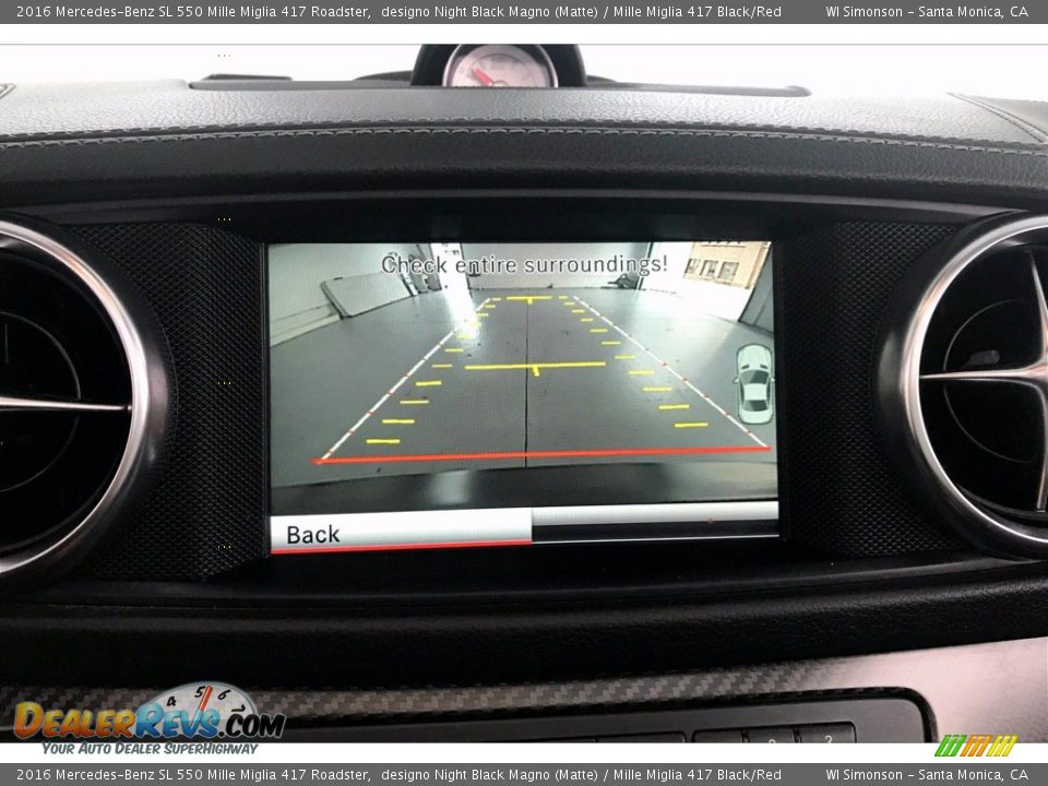 2016 Mercedes-Benz SL 550 Mille Miglia 417 Roadster designo Night Black Magno (Matte) / Mille Miglia 417 Black/Red Photo #19