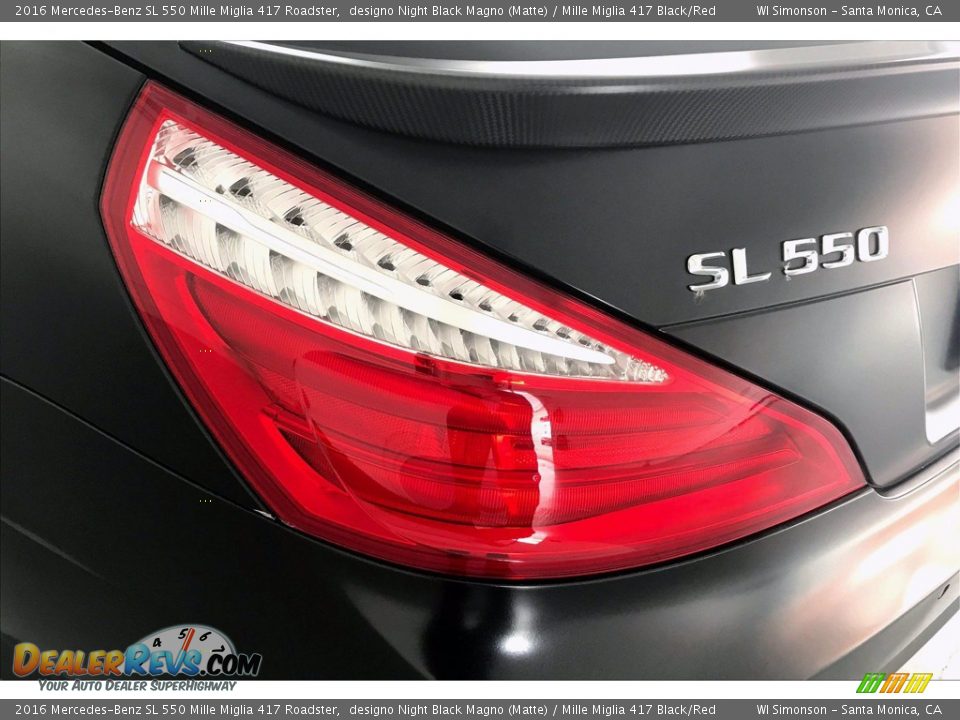 2016 Mercedes-Benz SL 550 Mille Miglia 417 Roadster designo Night Black Magno (Matte) / Mille Miglia 417 Black/Red Photo #24